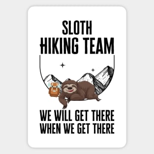 Sloth Hiking Team We Will Get There Magnet